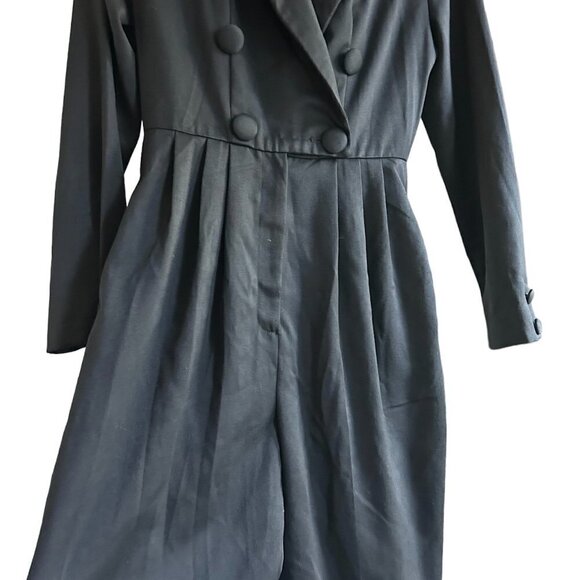 ZONE CALIFORNIA Vintage 90s Women's Black Tuxedo Style Jumpsuit US S - Picture 4 of 6